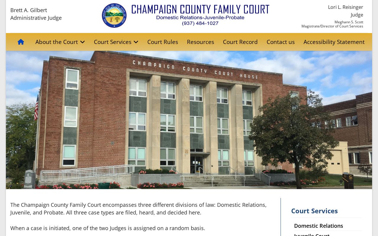 Champaign County Family Court docket divisions